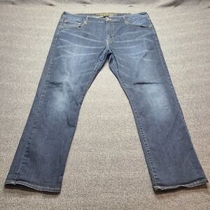 American Eagle Slim Straight Jeans Mens 40x30 Dark Wash Excellent Extreme Flex